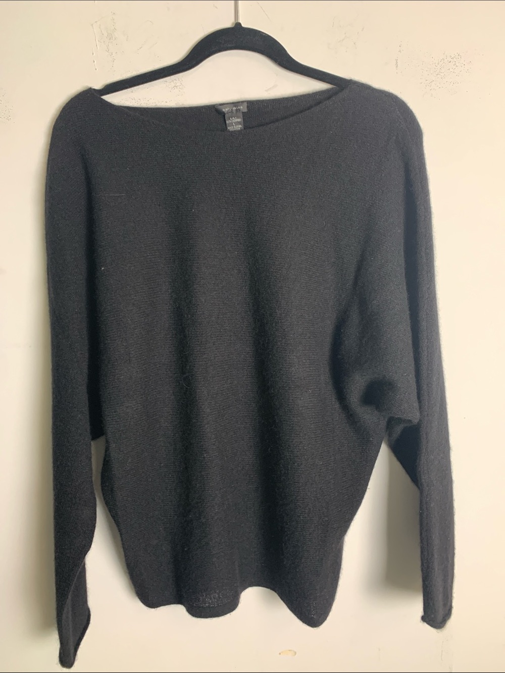 Only Mine Black Off-the-Shoulder Women's Sweater